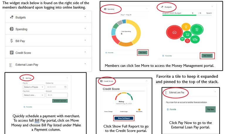 Home page widgets